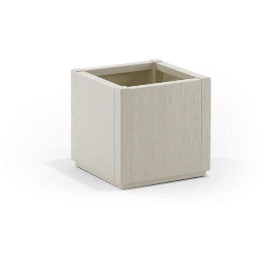 Blumenkasten Quadratisch Stefanplast Ethica Kreide 38L Holzoptik 100% Recyceltes Kunststoff Mit Drainage Füße