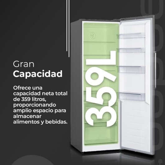 Frigorífico Una Puerta Aspes AR185601ENFDX No Frost 185cm 359L E Inox