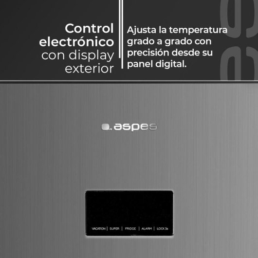 Frigorífico Una Puerta Aspes AR185601ENFDX No Frost 185cm 359L E Inox
