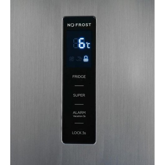 Frigorífico una puerta Exquisit KS360-V-HE-040D No Frost 185 cm 359 L D Inoxlook