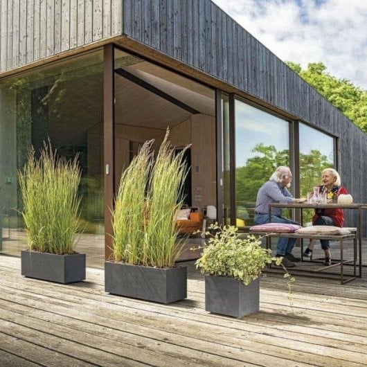 Jardinière Deroma Cube Millennium R Carrée 10 L Antracite