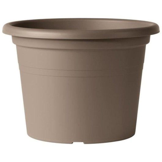 Jardinière extérieure Deroma Day R Camel Taupe 60 cm Ø 69 L Plastique recyclé