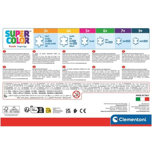 Puzzle Clementoni 25057 pour enfants 6 ans
