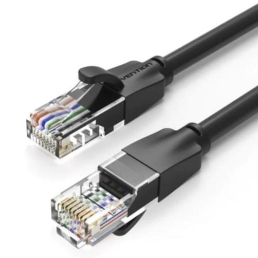 Cabo de Rede RJ45 UTP Vention IBEBY Cat.6 30 cm Preto