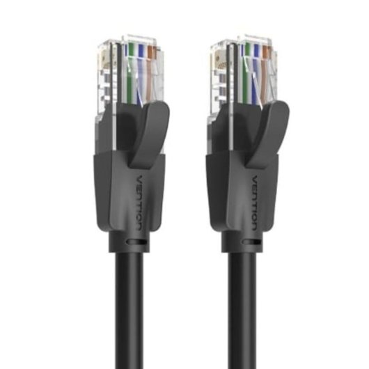 Cabo de Rede RJ45 UTP Vention IBEBY Cat.6 30 cm Preto