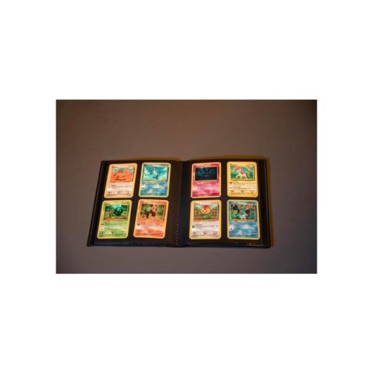 Konix Álbum Fundas Tarjetas Tcg 63x88 Mm, 4 Bolsillos Por Cara, Capacidad 160, Portadocumentos Con Cubierta Semirrígida Y Cierre Elástico