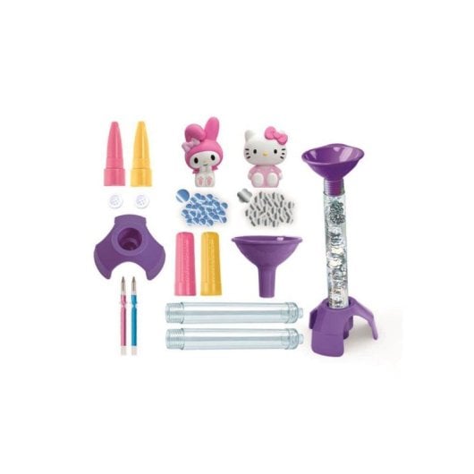 Clementoni Idea! Create Your Pens Set Diy De 2 Bolígrafos Hello Kitty Y My Melody, Con Tintas De Colores Y Accesorios Decorativos