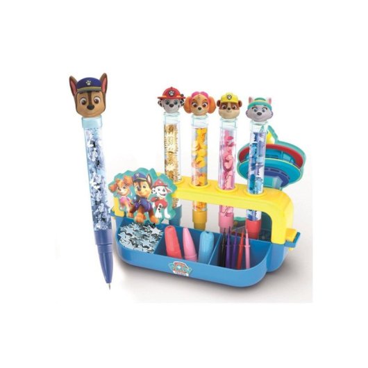 Clementoni Paw Patrol Pencreator Studio Kit Manualidades Diy: Crea Y Decora 5 Bolígrafos Con Base Y Accesorios, Para 6+ Años