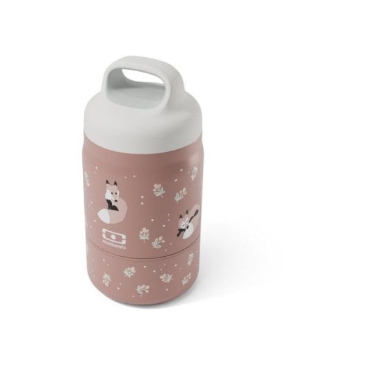 Fiambrera térmica Monbento Handy Fox 2 compartimentos 500 ml aço inoxidável