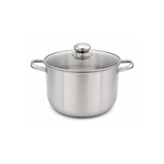 Baumalu Cacerola Alta De Acero Inoxidable Con Tapa 32 L Y Ø36 Cm, Preparación Y Almacenamiento De Grandes Cantidades, Acabado Satinado Higiénico, Tapa De Acero Inoxidable