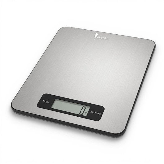 Báscula Digital De Cocina 5 Kg Con Pantalla Lcd, Función Tara Y Superficie Tipo Acero Inoxidable Para Ingredientes Y Porciones - Dimensiones -18x13.8x1.8 Cm
 - Grande