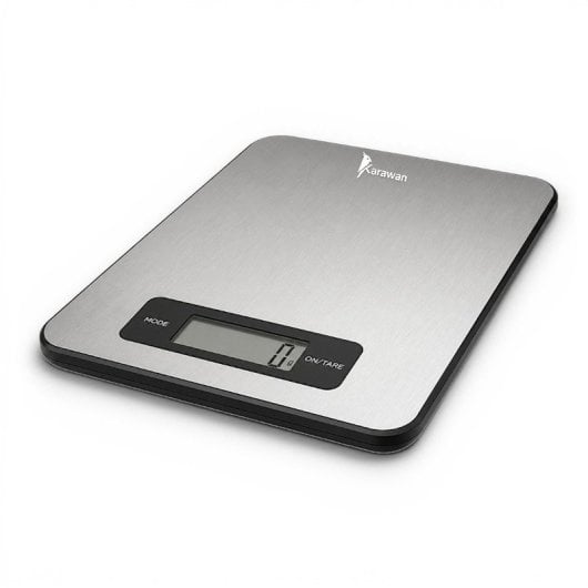 Báscula Digital De Cocina 5 Kg Con Pantalla Lcd, Función Tara Y Superficie Tipo Acero Inoxidable Para Ingredientes Y Porciones - Dimensiones -18x13.8x1.8 Cm
 - Grande