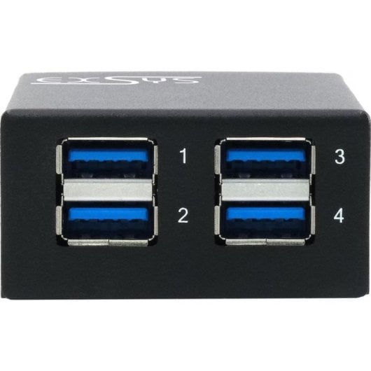 Hub Exsys 4 ports 5 Gbit/s modèle EX-11240HMS montage industriel robuste
