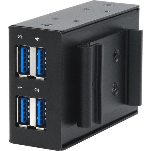 Hub Exsys 4 ports 5 Gbit/s modèle EX-11240HMS montage industriel robuste