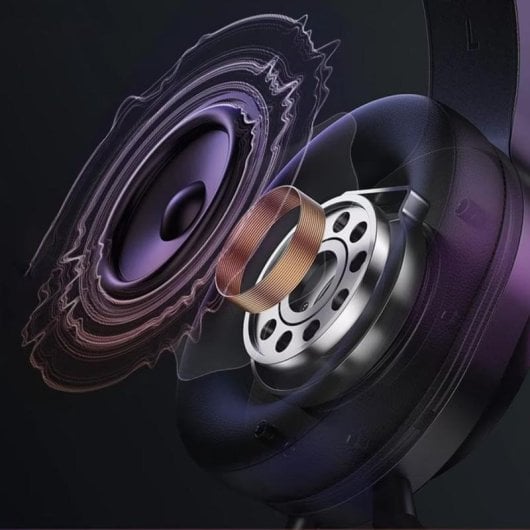 Auriculares QCY V200 Pro con cable USB-A, sonido 7.1 virtual, micrófono y RGB, negros