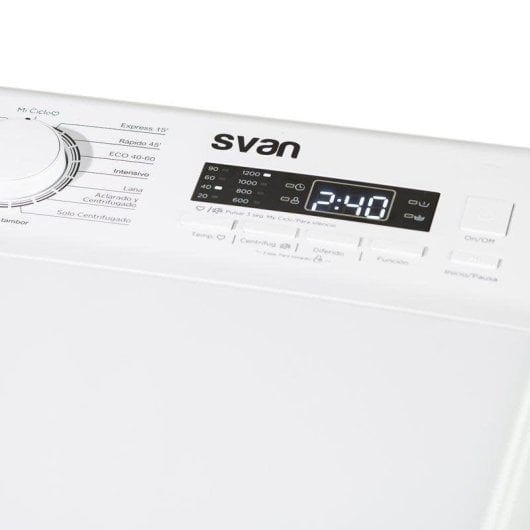 Máquina de Lavar Roupa Svan SLCS6201C Carga Superior 6 kg 1200 rpm C Vapor Branca