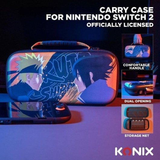 Funda protectora Konix Naruto Shippuden para Nintendo Switch 2, Switch y OLED