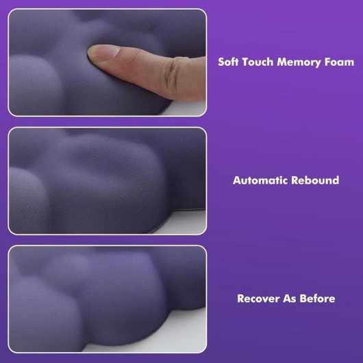 Ensemble Repose-poignets MoKo Memory Foam Violet