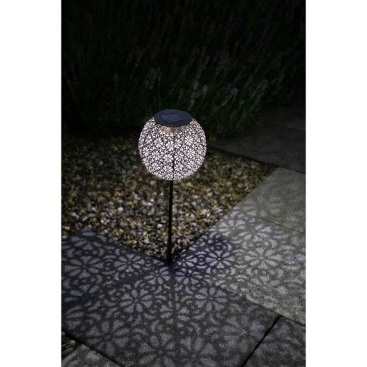 Galix Solarleuchte Garten Metall Retro LED Weiß 10 Lumen IP44