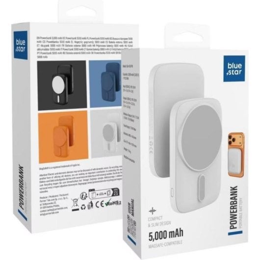 Batería externa Blue Star Slim DG-P8 5000 mAh MagSafe USB-C Power Delivery