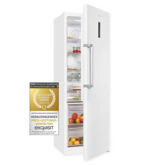 Frigorífico una puerta Exquisit KS360-V-HE-040D No Frost 185cm 359L D Blanco