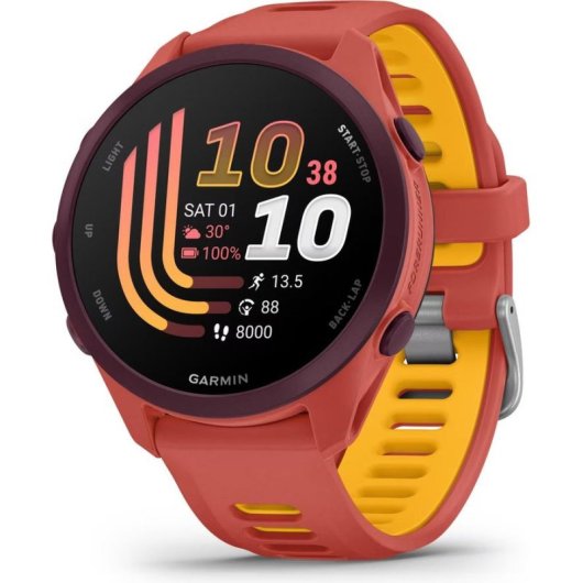 Garmin Forerunner 170 Music GPS 1,2" AMOLED Orange Sportarmband M IPX7 Wasserdicht Pulsuhr