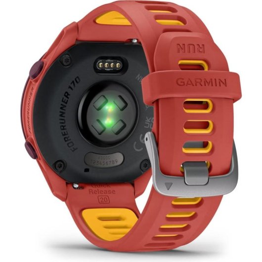 Garmin Forerunner 170 Music GPS 1,2" AMOLED Orange Sportarmband M IPX7 Wasserdicht Pulsuhr