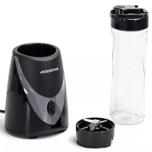 Batidora de vaso portátil Aigostar 250 W 0,5 L Tritan Negro Transparente