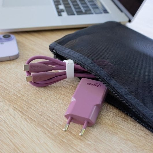 Cargador USB-C InLine 31590P 30W GaN Power Delivery 2 Puertos Fruta del bosque