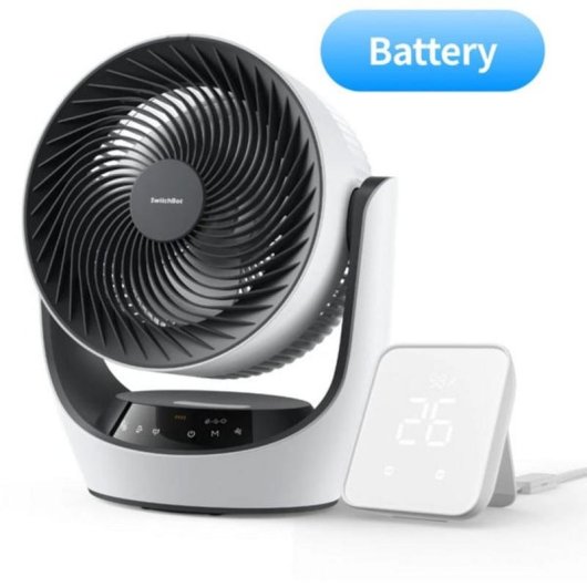 Ventilateur de Table SwitchBot W3800510 24W 4 Vitesses Silencieux Contrôle Intelligent Batterie