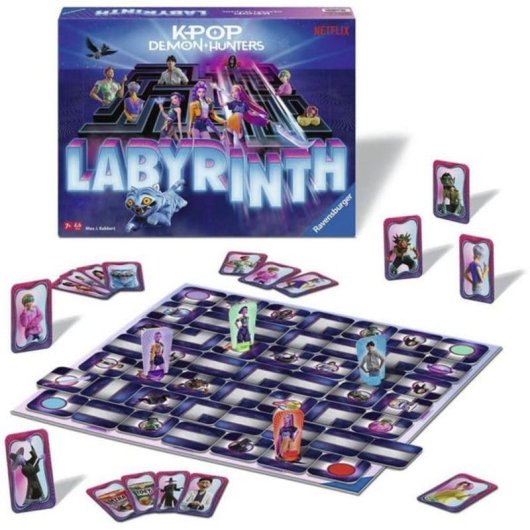 Juego de mesa Ravensburger KPop Demon Hunters Labyrinth 2-4 jugadores