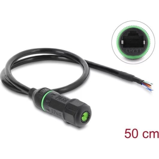 Câble Réseau Delock 87181 CAT6 IP68 50 cm Extrémités Ouvertes