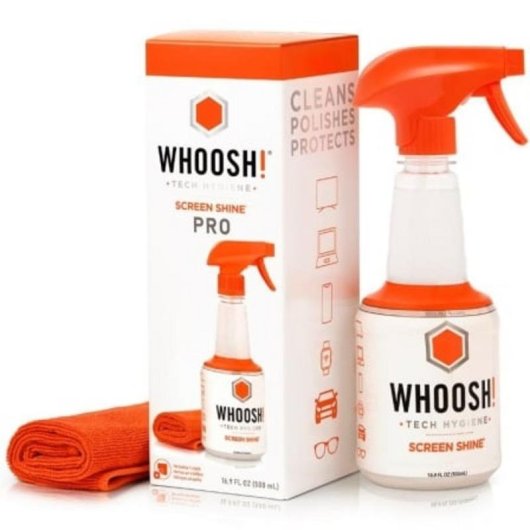 Kit Pulizia Schermi Whoosh XL 500 ml + Panno Microfibra 35 cm