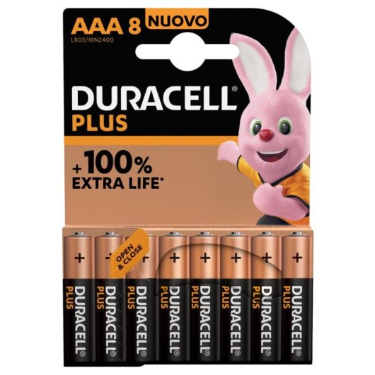 AAA Duracell Plus Alkaline Batterie 1,5 V Pack 8
