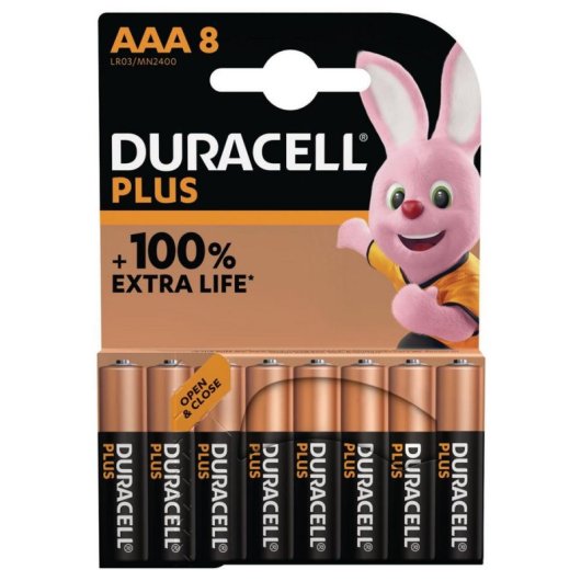 AAA Duracell Plus Alkaline Batterie 1,5 V Pack 8