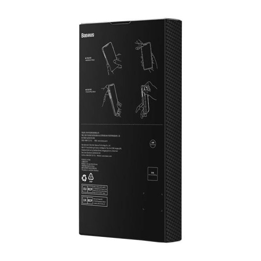 Custodia Baseus Synthetic Fiber Series TPU nera per iPhone 14 Pro con vetro temperato