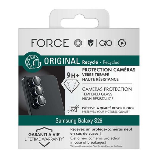 Protetor de Lente FORCE GLASS Samsung Galaxy S26 9H+ 2 Peças