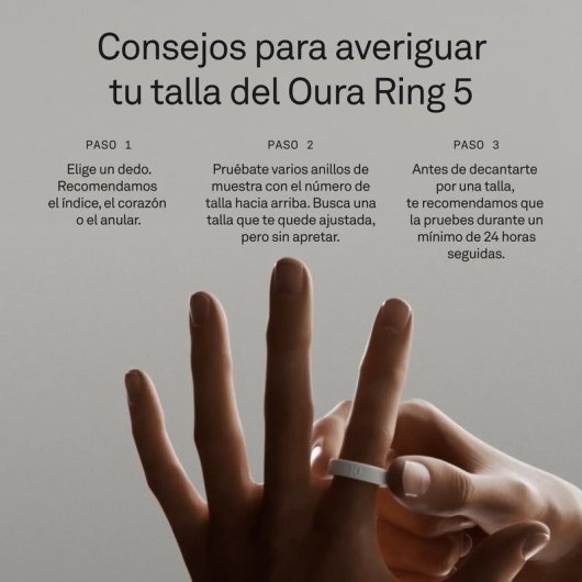 Anillo inteligente Oura Ring 5 Tallas 6-13 Ajuste Preciso Titanio