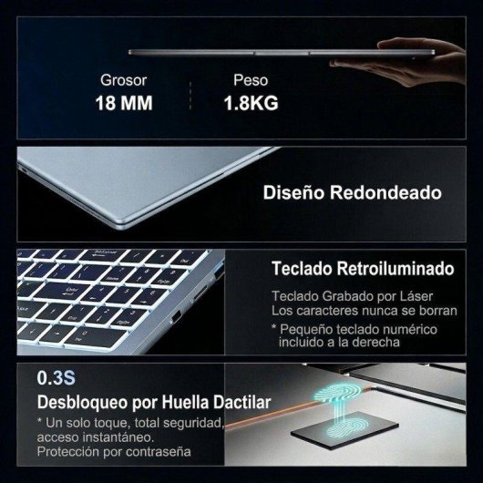 Portatile Ninkear N16 Pro 16" Intel Core i7-12700H 16GB 1TB SSD Iris Xe Windows 11