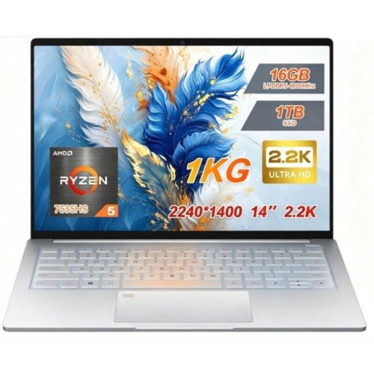 Portatile Ninkear S14 14" AMD Ryzen 5 7535HS 16GB 1TB SSD Radeon Graphics Windows 11