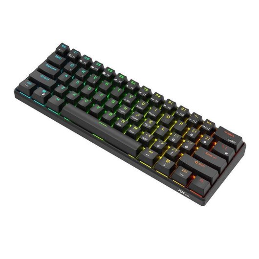 Teclado Royal Kludge RK61 mecánico con switches rojos y RGB QWERTY