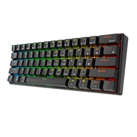 Teclado Royal Kludge RK61 mecánico con switches rojos y RGB QWERTY