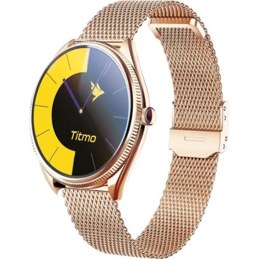 Titmo O-170 Bluetooth GPS 42mm Champagnerrosa Bracelet Rose IP68 Cardiofréquencemètre