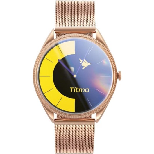 Titmo O-170 Bluetooth GPS 42mm Champagnerrosa Bracelet Rose IP68 Cardiofréquencemètre
