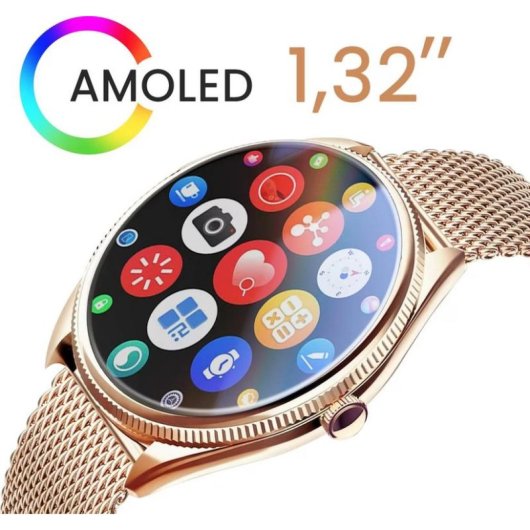 Titmo O-170 Bluetooth GPS 42mm Champagnerrosa Bracelet Rose IP68 Cardiofréquencemètre