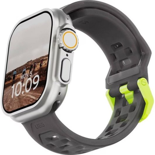 Correa UAG Civilian Strap Apple Watch gris y verde acero y silicona