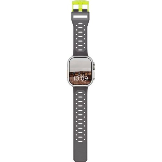 Correa UAG Civilian Strap Apple Watch gris y verde acero y silicona