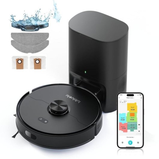 Saugroboter mit Wischfunktion Lubluelu L15 Max Mit Absaugstation Navigation LiDAR 6.000 Pa