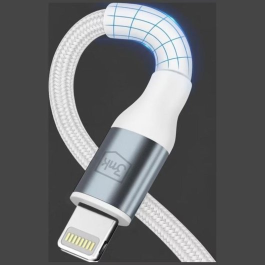 Cavo di Ricarica USB-C Lightning 3MK 2 m 27 W Alluminio Nylon