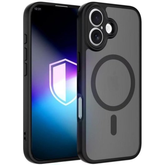 Funda para móvil 3MK Misty MagCase Backcover PC TPU Nera MagSafe per Apple iPhone 16